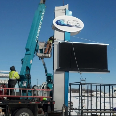 In 2015, Caledonia Installed a New Sign to Display Community Events