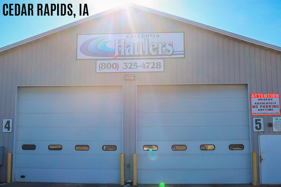 Caledonia Haulers Cedar Rapids, Iowa garage.